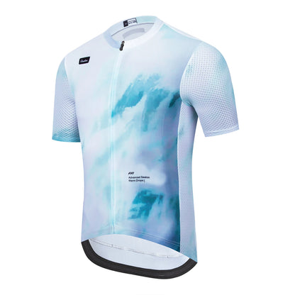 Men’s Short-Sleeve Cycling Jersey – 3 Rear Pockets, Silicone Grip & Sublimation Print