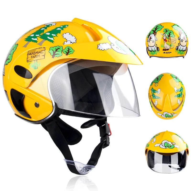 Children’s Cartoon Motorcycle Helmet