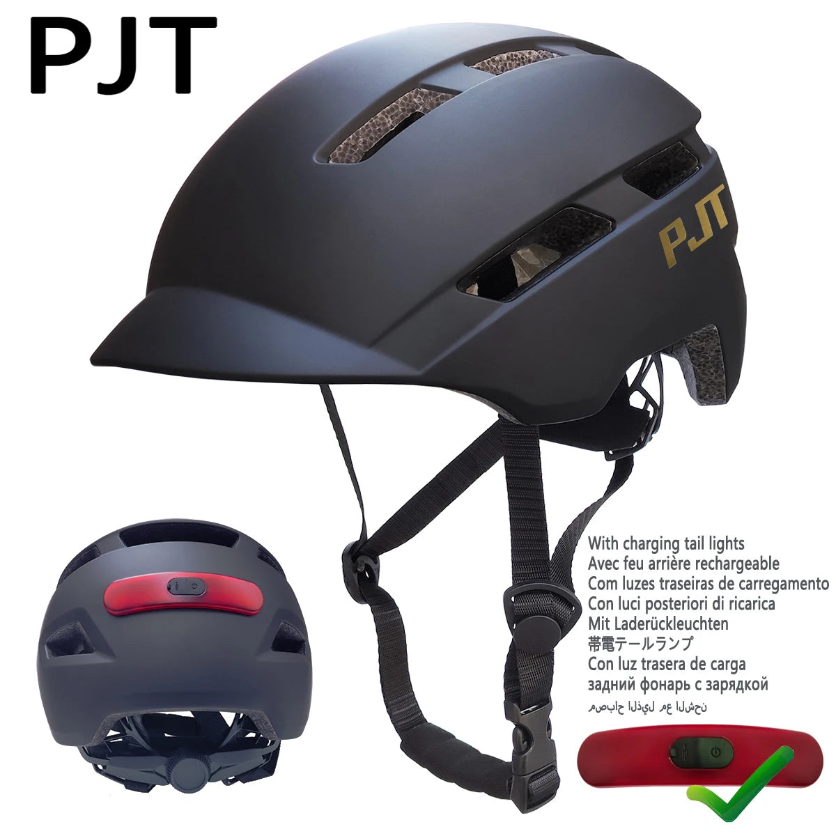 Cycling Helmet USB Rechargeable Tail Light 