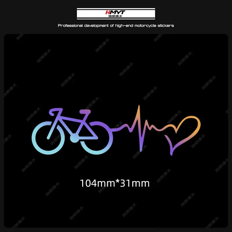 Adesivi per biciclette con battito cardiaco 