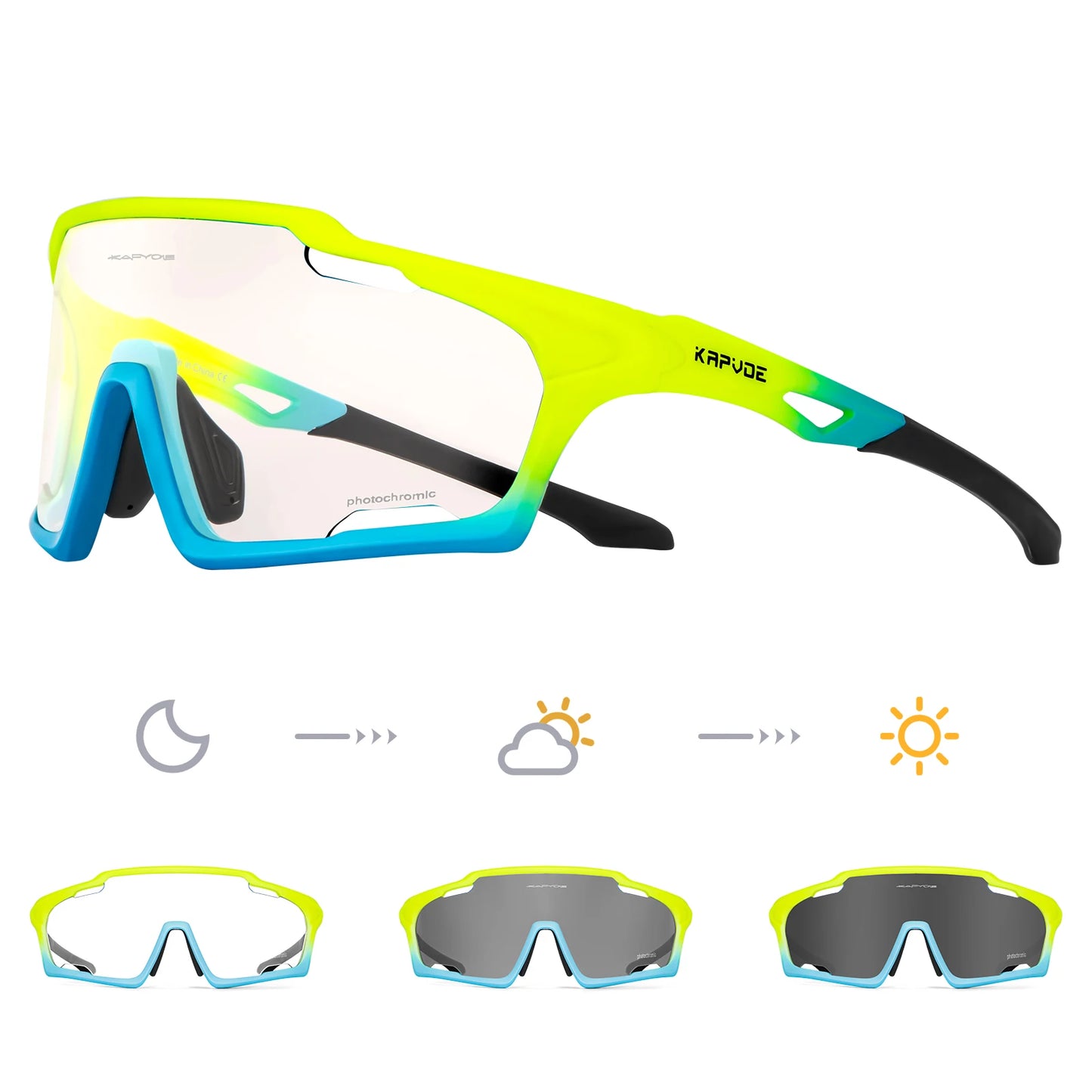 Light-Adaptive Cycling Glasses