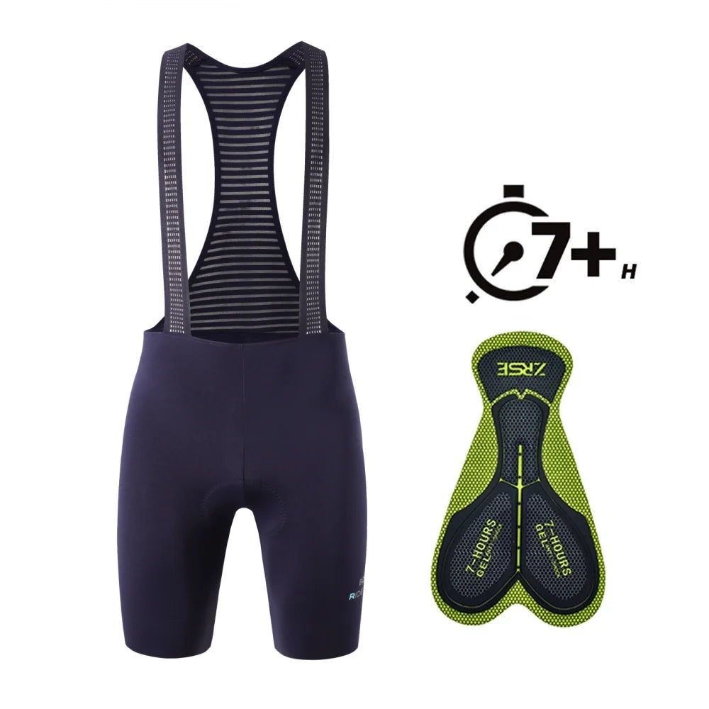 Men's Cycling Bib Shorts – 7H Pad, Breathable & 4-Way Stretch