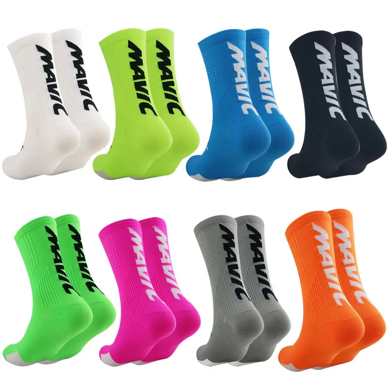 Compression Cycling Socks – Mid Tube, Polyester-Nylon Blend, 8 Colors (Size 37–44)