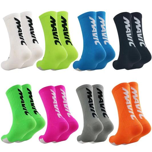 Compression Cycling Socks – Mid Tube, Polyester-Nylon Blend, 8 Colors (Size 37–44)
