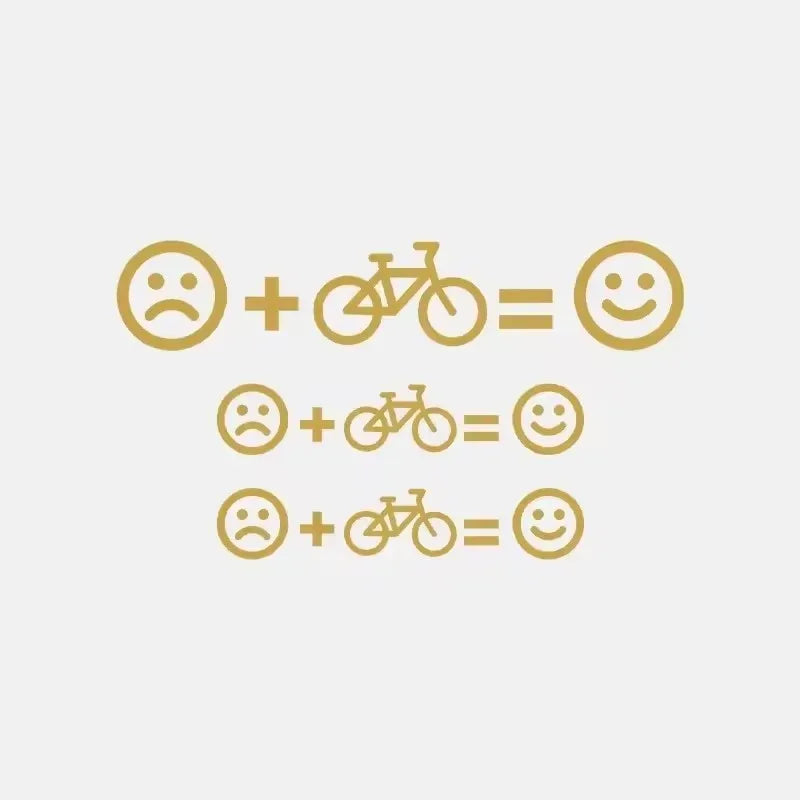 Fahrradaufkleber, dekoratives Emoticon 