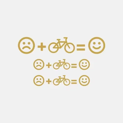 Fahrradaufkleber, dekoratives Emoticon 