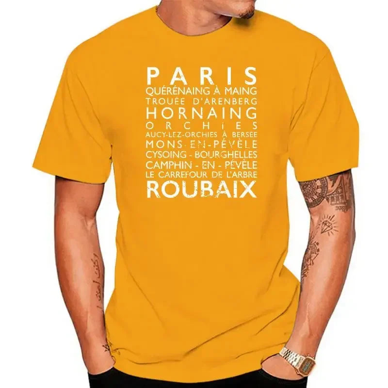 Paris Roubaix Radfahrer-T-Shirt