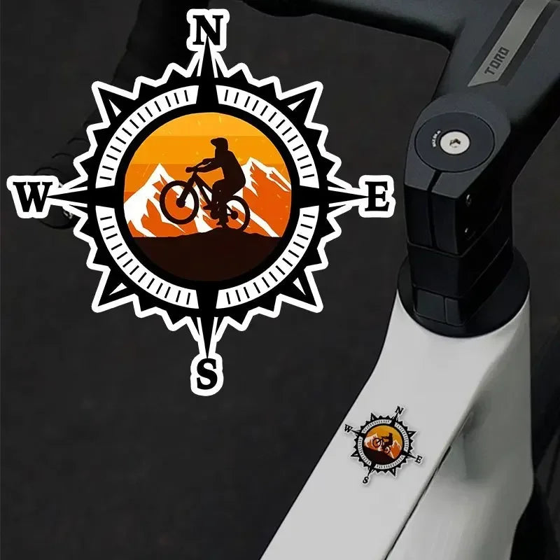 Compass Mountain Biking Decal