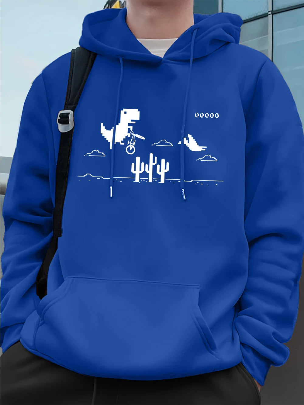 Offline Dino Pixel Art Hoodie