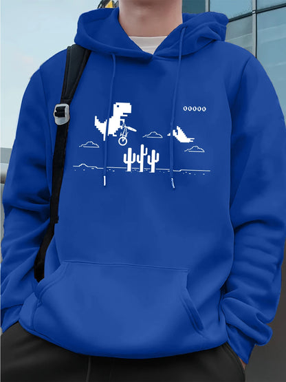 Offline Dino Pixel Art Hoodie