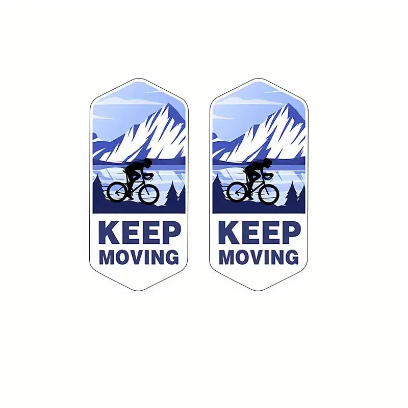Keep Moving Bicycle Sticker Set