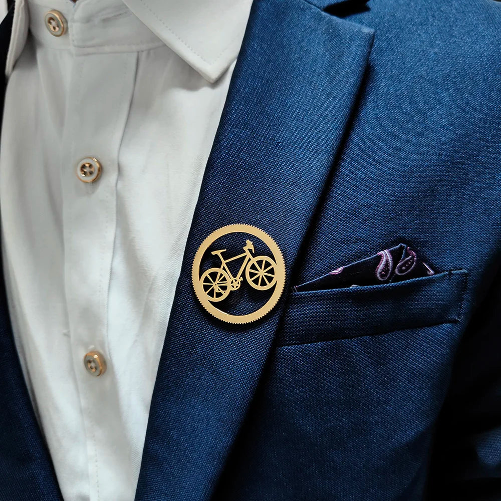 Fashion Bicycle Shape Brooch Men 