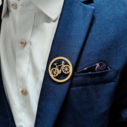 Fashion Bicycle Shape Brooch Men 