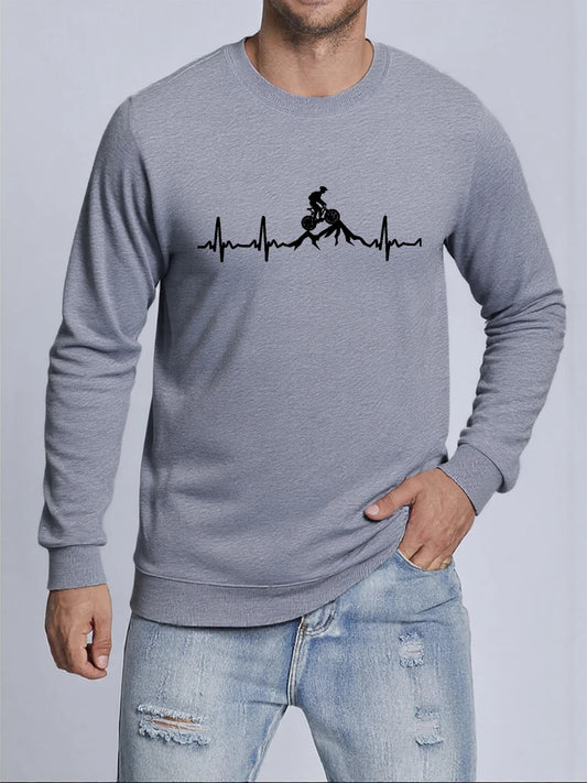 Cycling Heartbeat Crewneck Sweatshirt