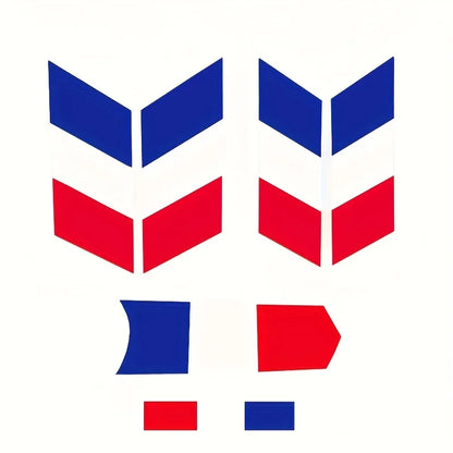Ensemble d'autocollants contrastés avec drapeau tricolore