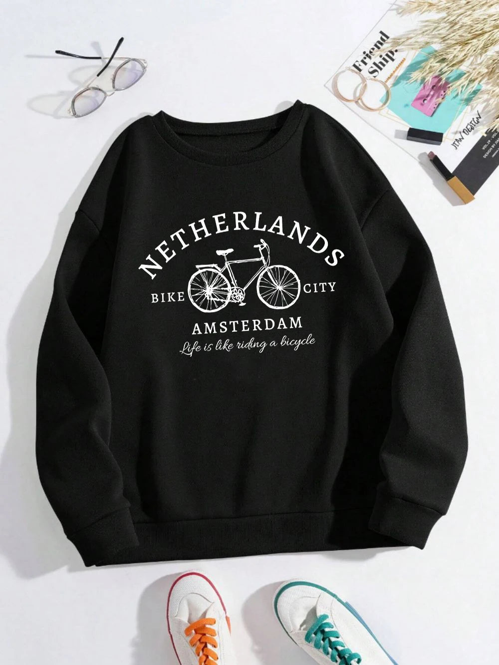 Netherlands Bike City Crewneck Sweatshirt