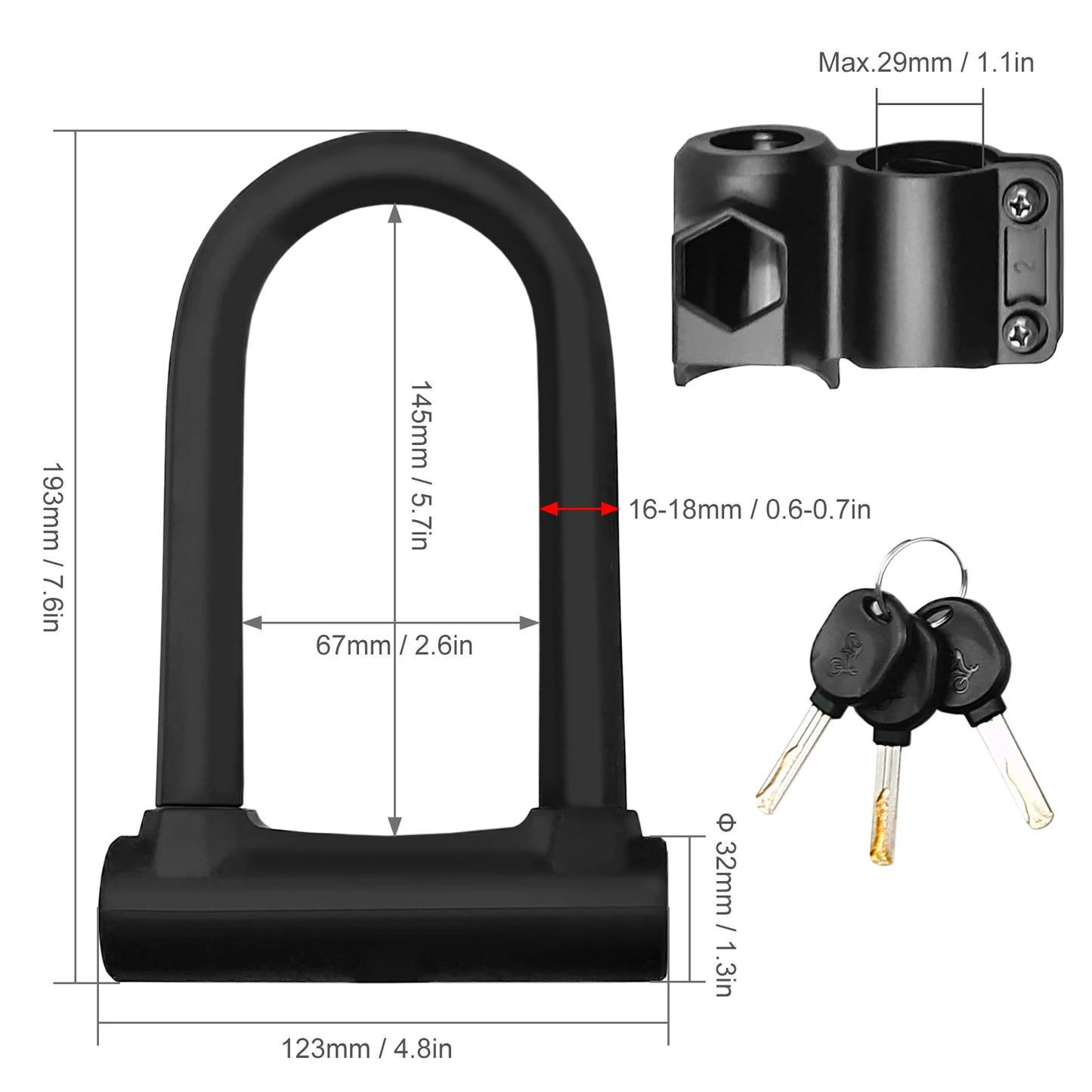 Cycling U Lock Secure 