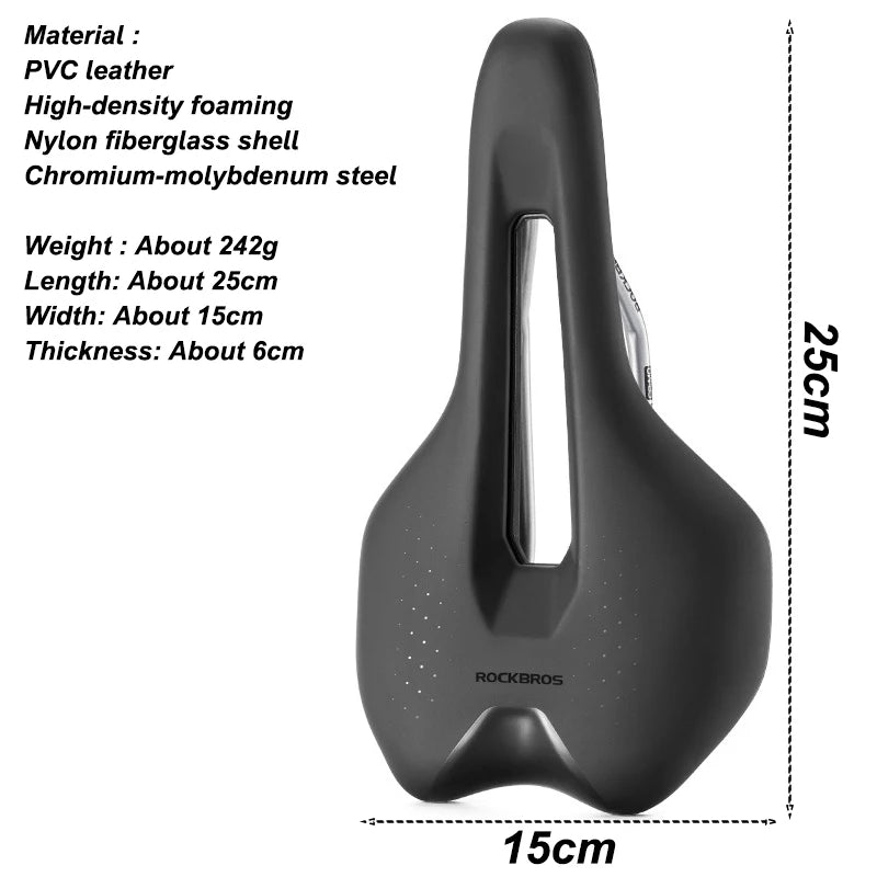 Sillín de bicicleta ergonómico y ligero