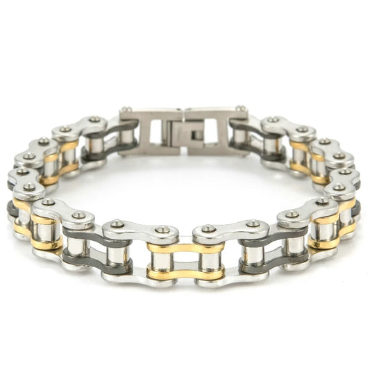 Bicycle Chain Link Bracelet – Punk Biker Style | 5 Designs