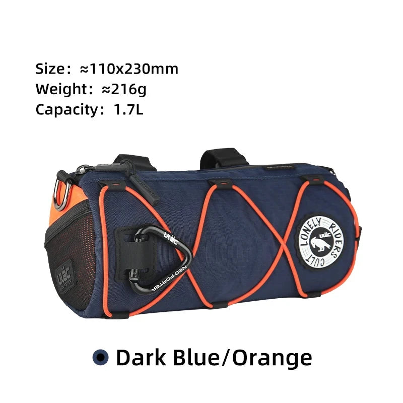 Waterproof Bike Handlebar Bag 1.7L – Front Tube Cycling Shoulder Bag