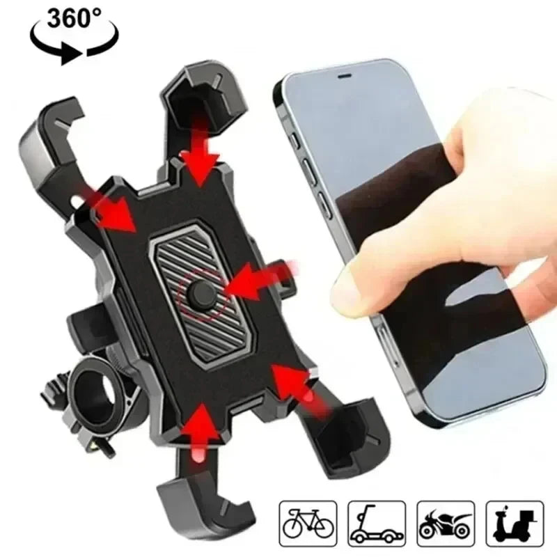 Supporto per telefono da bicicletta con bloccaggio automatico