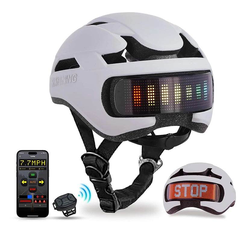 Smart LED Display Cycling Helmet