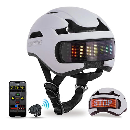 Smart LED Display Cycling Helmet