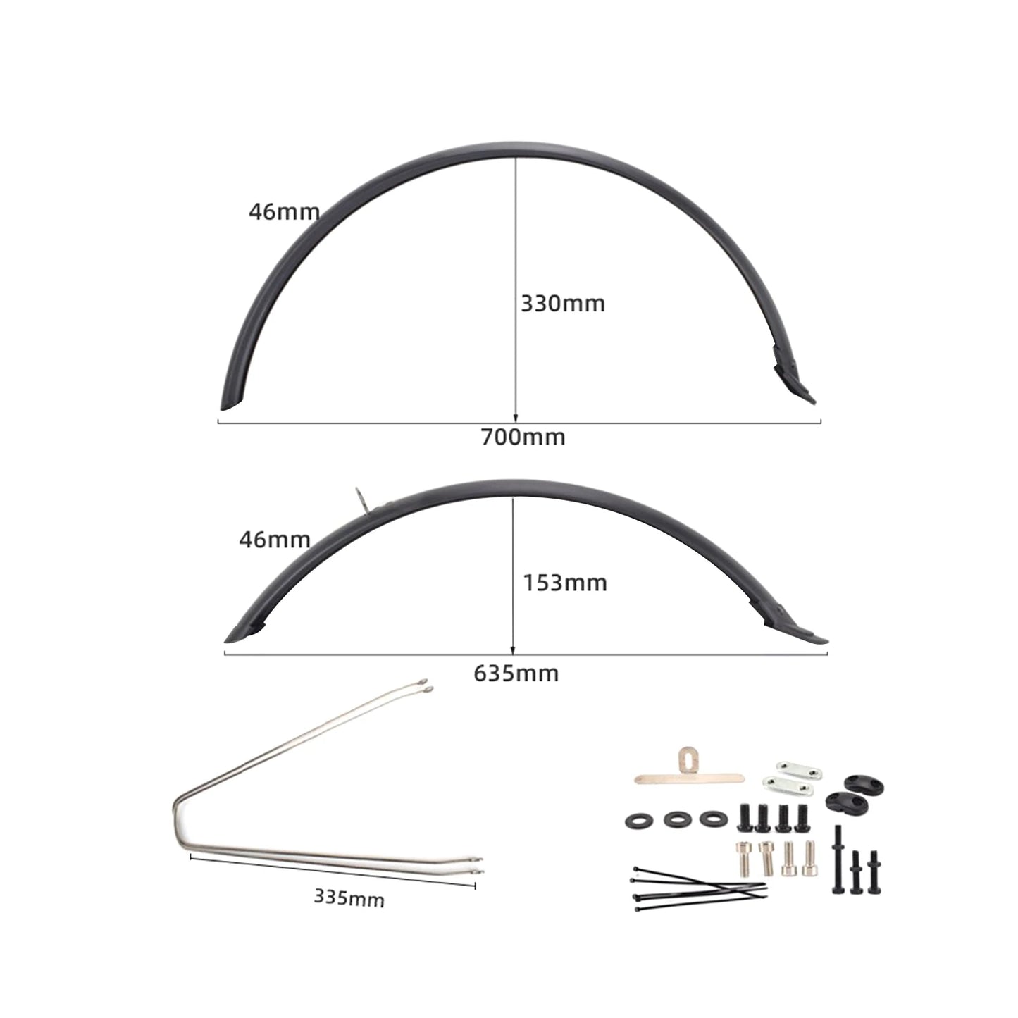 2Pcs Mountain Bike Mud Guards