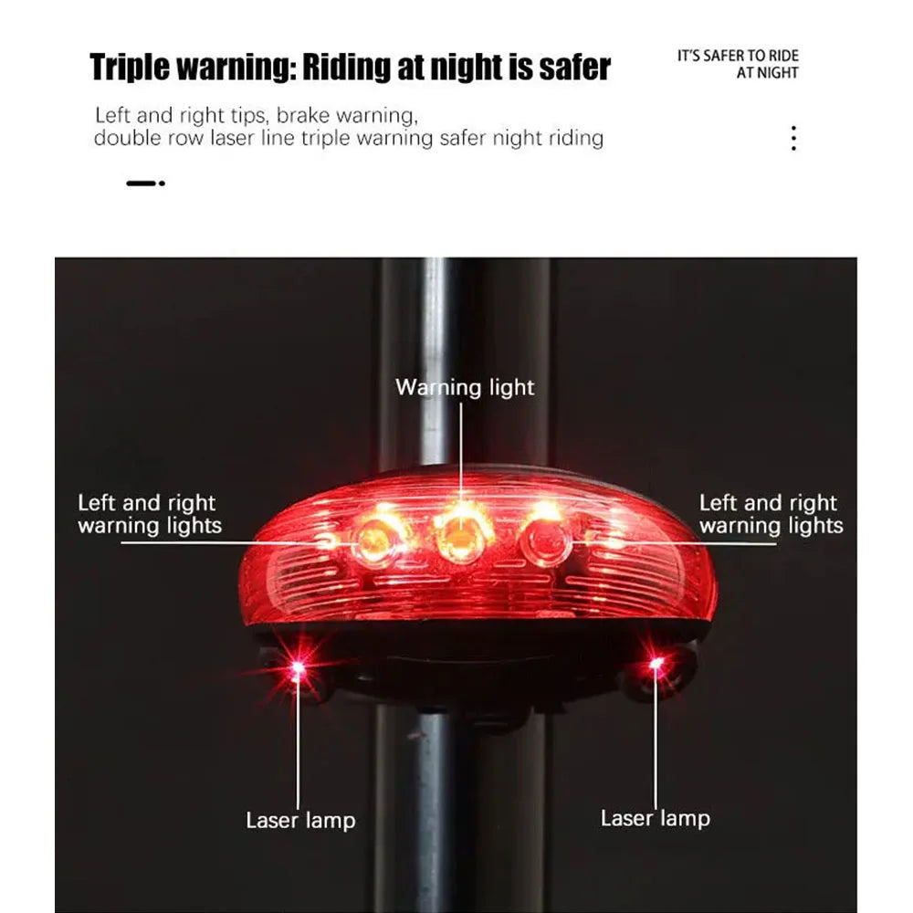 Luces traseras láser para bicicletas