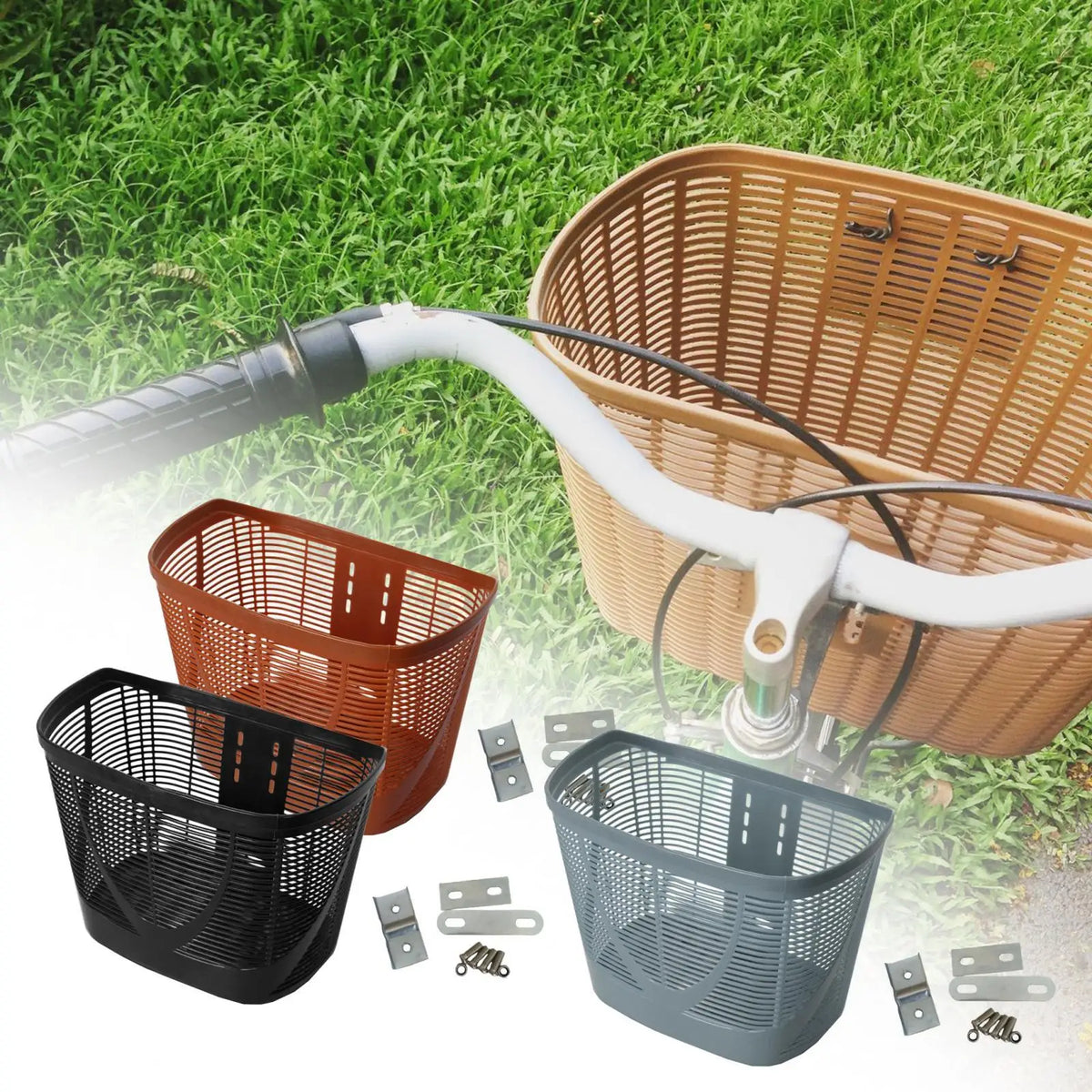Large Plastic Bike Front Basket – Universal Handlebar Storage
