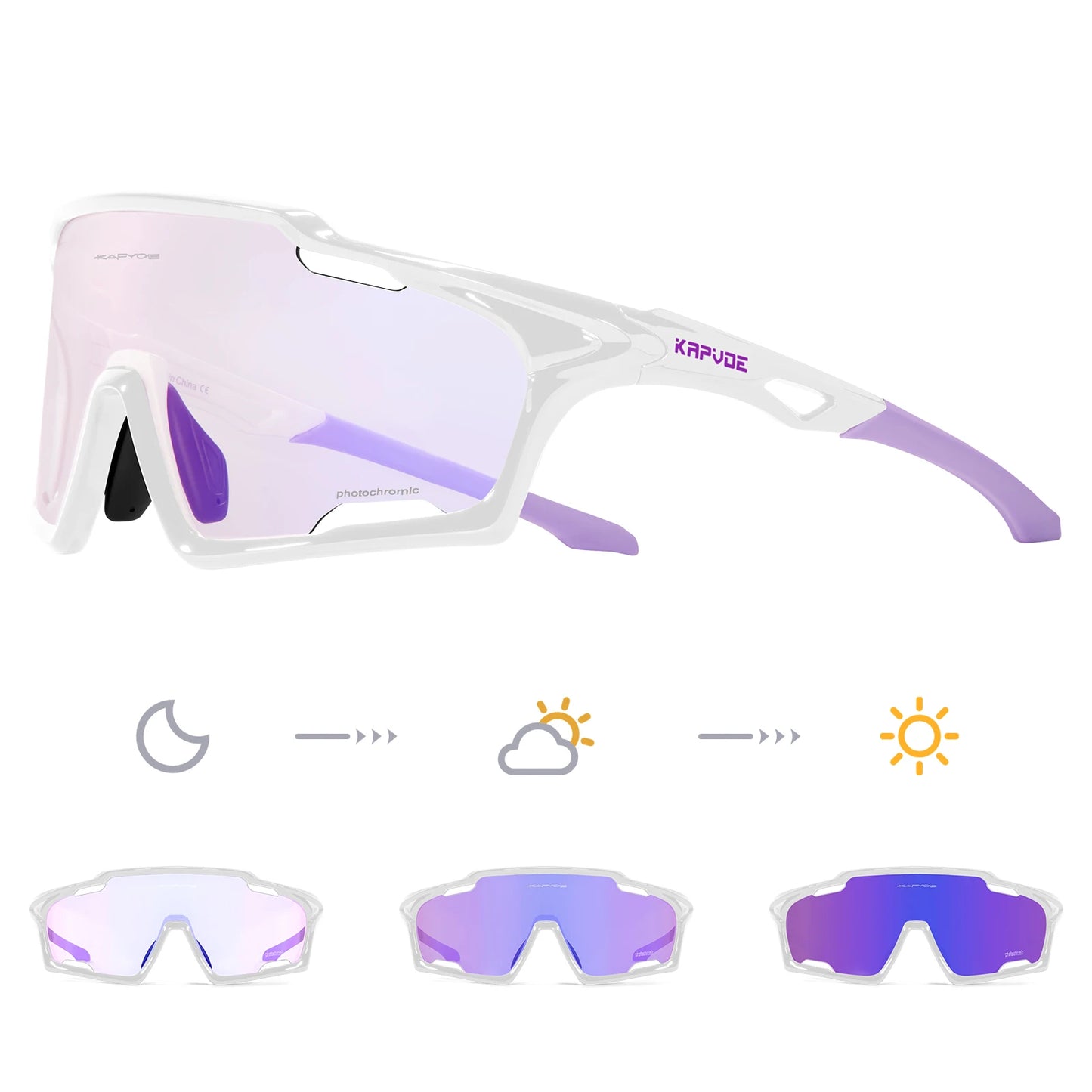 Light-Adaptive Cycling Glasses