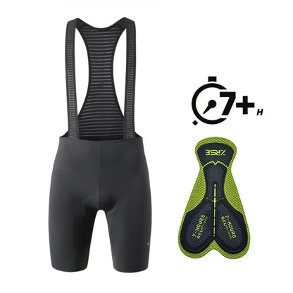 Men's Cycling Bib Shorts – 7H Pad, Breathable & 4-Way Stretch