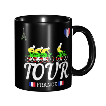Cycling Ceramic Coffee Mug – 330ml Tea & Coffee Cup