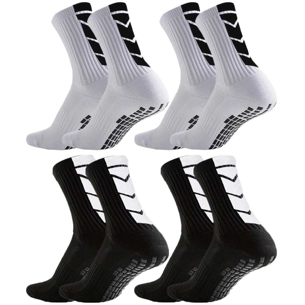 4 Pair Shockproof Non-Slip Grip Socks