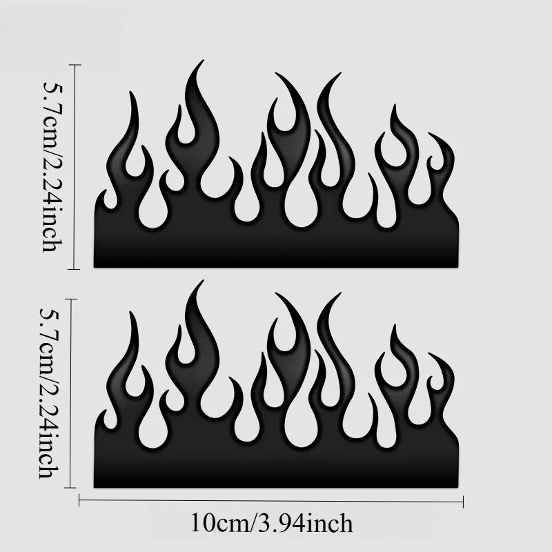2pcs Flame Bike Sticker DIY 