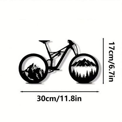 Mountain Bike Tire Metal Wall Art – Cycling Home Decor for Cyclists