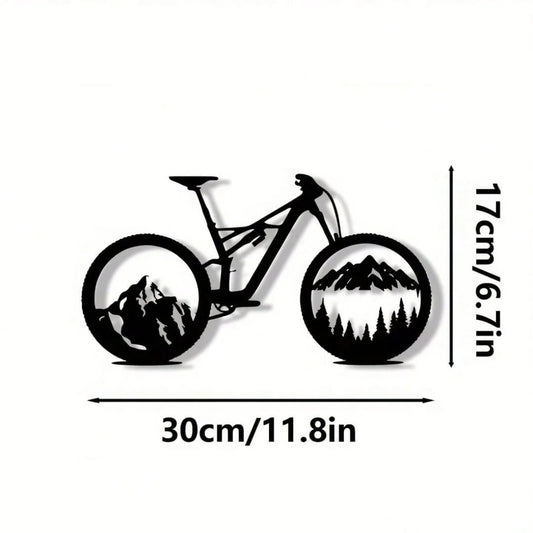 Mountain Bike Tire Metal Wall Art – Cycling Home Decor for Cyclists