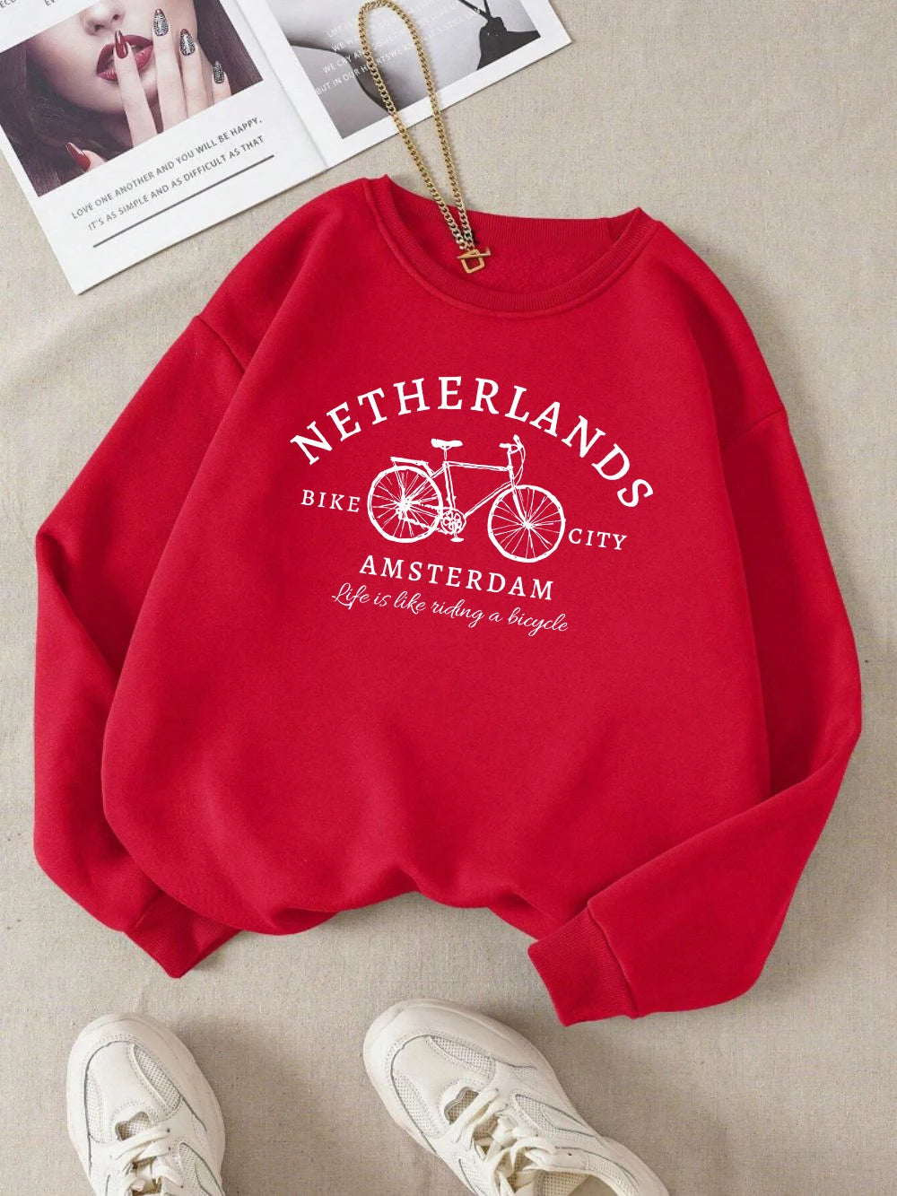 Netherlands Bike City Crewneck Sweatshirt