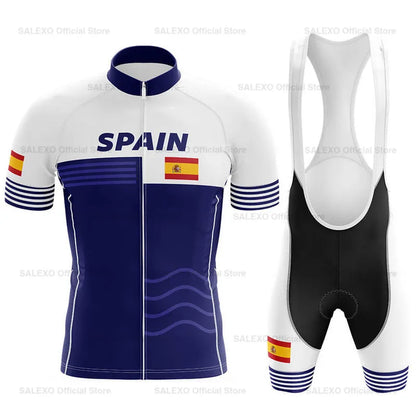 Spain Men Team Cycling Jersey Set