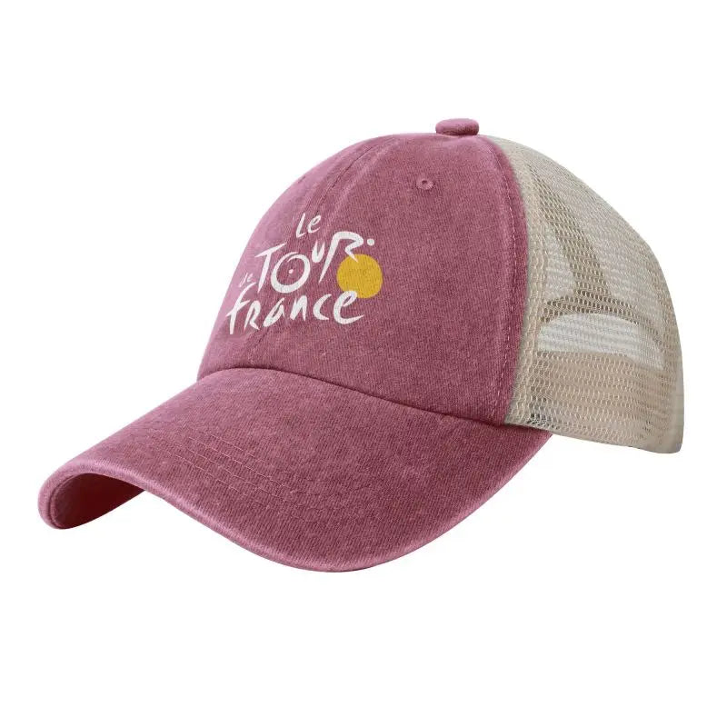 Tour de France Cycling Baseball Cap – Retro Washed Cotton