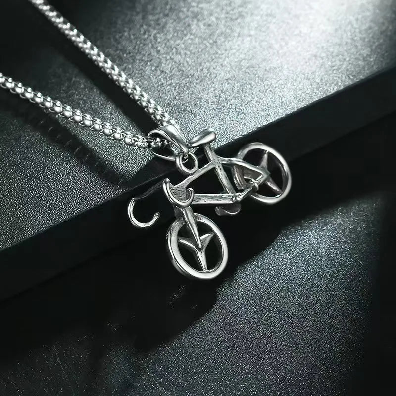 Road Bike Pendant Necklace
