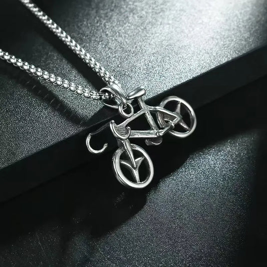 Road Bike Pendant Necklace