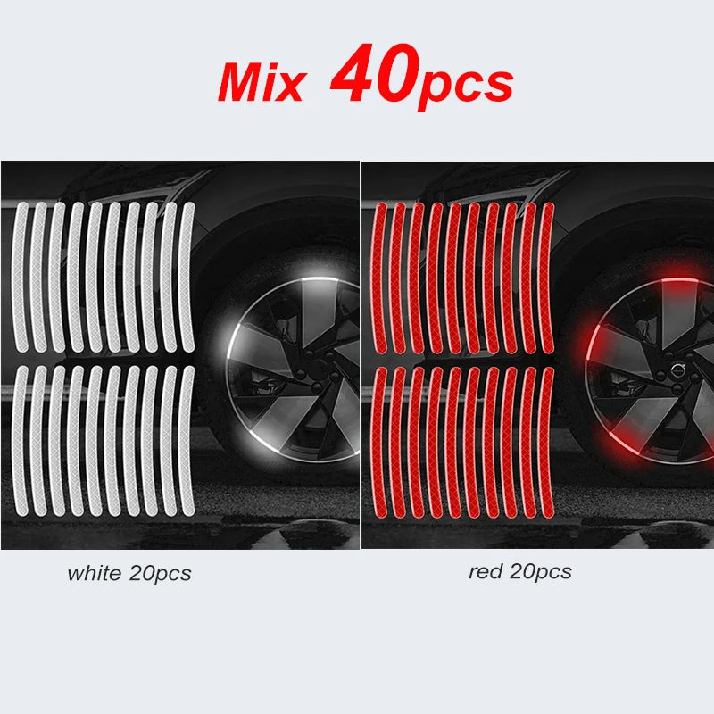 20/40pcs Bicycle Reflective Sticker for Wheels 