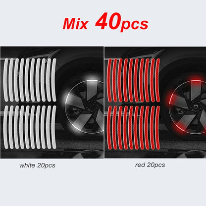 20/40pcs Bicycle Reflective Sticker for Wheels 