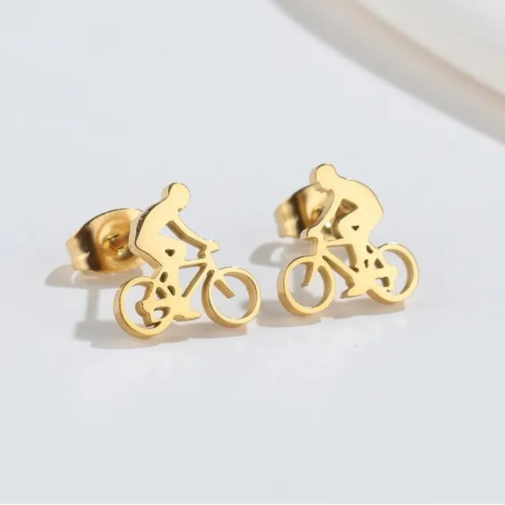 Sport Bicycle Earrings for Men 
