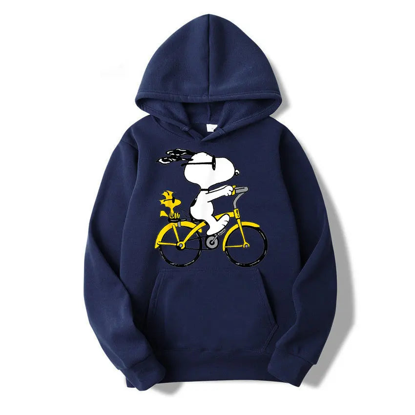 Snoopy Riding Bike Hoodie