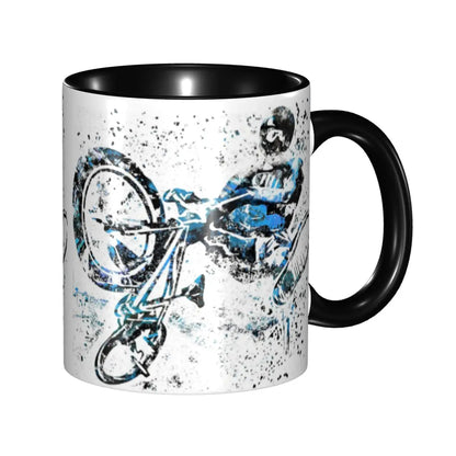 BMX Rider Ceramic Coffee Mug – Cycling Gift