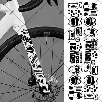 Graffiti Cycling Frame Sticker Set – Reflective & Waterproof