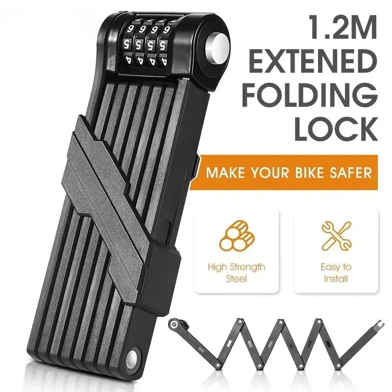 Candado de cadena plegable para bicicleta antirrobo