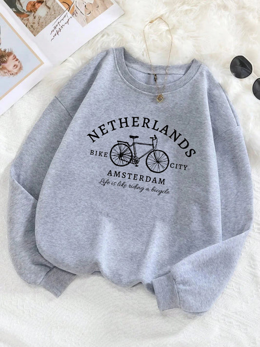 Netherlands Bike City Crewneck Sweatshirt